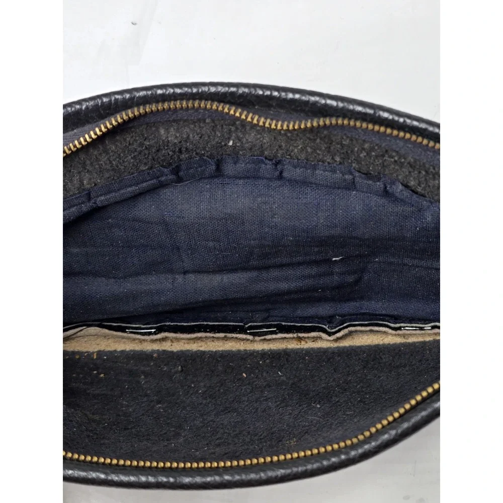 Women's Pebble Grain Continental‎ Clutch Wallet Black Vintage Hong Kong Cocktail